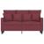 Canapea cu 2 locuri, roșu vin, 120 cm, material textil GartenMobel Dekor