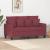 Canapea cu 2 locuri, roșu vin, 120 cm, material textil GartenMobel Dekor