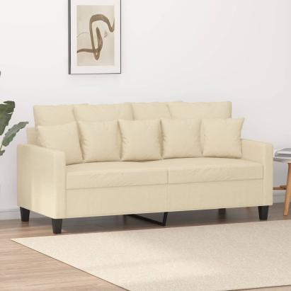 Canapea cu 2 locuri, crem, 140 cm, material textil GartenMobel Dekor