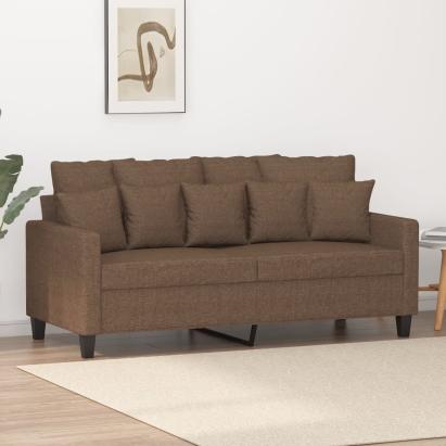 Canapea cu 2 locuri, maro, 140 cm, material textil GartenMobel Dekor
