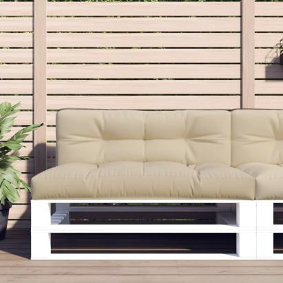 Pernă de paleți, bej, 120x40x12 cm, material textil GartenMobel Dekor