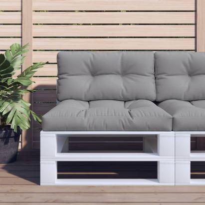 Perne pentru paleți, 2 buc., gri, material textil GartenMobel Dekor