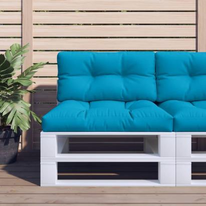 Perne de paleți, 2 buc., albastru, material textil GartenMobel Dekor