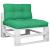 Perne de paleți, 2 buc, verde, material textil GartenMobel Dekor