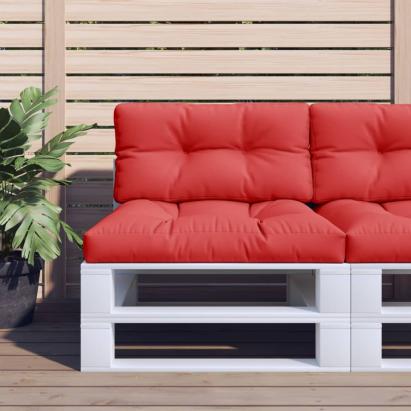 Perne de paleți, 2 buc. roșu, material textil GartenMobel Dekor