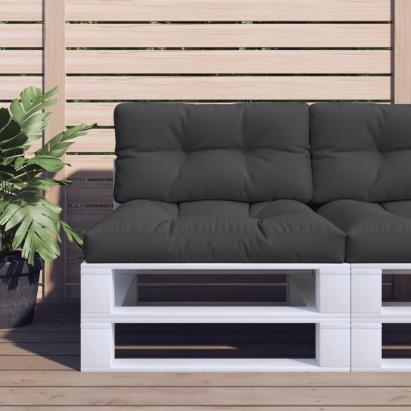 Perne de paleți, 2 buc., negru, material textil GartenMobel Dekor