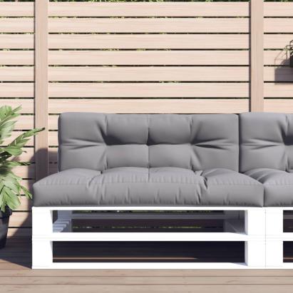 Perne pentru paleți, 2 buc., gri, material textil GartenMobel Dekor
