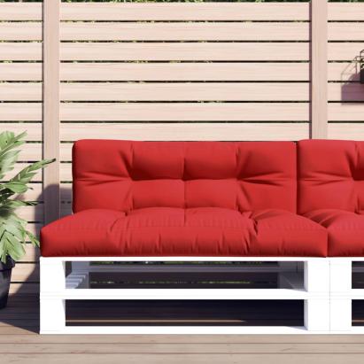 Perne de paleți, 2 buc. roșu, material textil GartenMobel Dekor