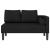 Șezlong cu perne, negru, material textil GartenMobel Dekor