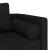 Șezlong cu perne, negru, material textil GartenMobel Dekor