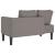 Șezlong cu perne, gri taupe, material textil GartenMobel Dekor