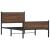 Cadru pat metalic tăblie cap/picioare, stejar maro 107x203cm GartenMobel Dekor