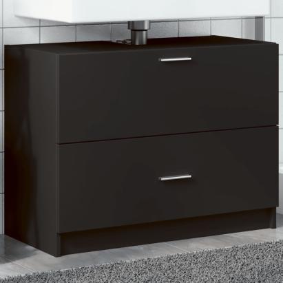 Dulap de chiuvetă, negru, 78x37x59 cm, lemn prelucrat GartenMobel Dekor