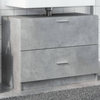 Dulap de chiuvetă, gri beton, 78x37x59 cm, lemn prelucrat GartenMobel Dekor