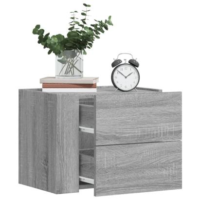 Noptiere de perete, 2 buc., gri sonoma, 45x30x35 cm GartenMobel Dekor