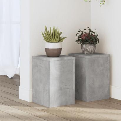 Suport de plante, 2 buc., gri beton, 20x20x30 cm lemn prelucrat GartenMobel Dekor