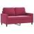 Set canapele cu perne, 2 piese, roșu vin, catifea GartenMobel Dekor