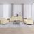 Set de canapele cu perne, 3 piese, crem, textil GartenMobel Dekor