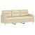 Set de canapele cu perne, 3 piese, crem, textil GartenMobel Dekor