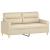 Set de canapele cu perne, 2 piese, crem, textil GartenMobel Dekor