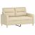 Set de canapele cu perne, 2 piese, crem, material textil GartenMobel Dekor
