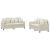 Set de canapele cu perne, 2 piese, crem, catifea GartenMobel Dekor
