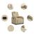 Fotoliu rabatabil electric, crem, material textil GartenMobel Dekor