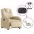 Fotoliu rabatabil electric, crem, material textil GartenMobel Dekor