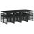 Set mobilier de grădină cu perne, 9 piese, negru, poliratan GartenMobel Dekor