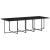 Set mobilier de exterior cu perne, 11 piese, negru, poliratan GartenMobel Dekor