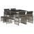 Set mobilier grădină cu perne, 9 piese, gri, poliratan GartenMobel Dekor