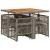 Set mobilier grădină cu perne, 9 piese, gri, poliratan GartenMobel Dekor