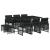 Set mobilier de exterior cu perne, 11 piese, negru, poliratan GartenMobel Dekor