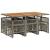 Set mobilier de grădină cu perne, 11 piese, gri, poliratan GartenMobel Dekor