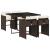 Set mobilier de grădină, 5 piese, cu perne, maro, poliratan GartenMobel Dekor