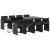 Set mobilier de grădină cu perne, 9 piese, negru, poliratan GartenMobel Dekor