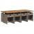 Set mobilier grădină cu perne, 9 piese, gri, poliratan GartenMobel Dekor
