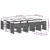 Set mobilier de exterior cu perne, 11 piese, negru, poliratan GartenMobel Dekor