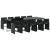 Set mobilier de exterior cu perne, 11 piese, negru, poliratan GartenMobel Dekor