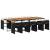 Set mobilier de exterior cu perne, 11 piese, negru, poliratan GartenMobel Dekor