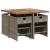 Set mobilier grădină cu perne, 9 piese, gri, poliratan GartenMobel Dekor
