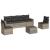 Set canapele de grădină cu perne, 7piese gri deschis poliratan GartenMobel Dekor