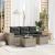 Set canapele de grădină cu perne, 5 piese gri deschis poliratan GartenMobel Dekor