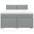 Pat box spring cu saltea, gri deschis, 140x190 cm, textil GartenMobel Dekor