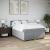Pat box spring cu saltea, gri deschis, 140x190 cm, textil GartenMobel Dekor