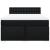 Pat box spring cu saltea, negru, 140x190 cm, textil GartenMobel Dekor