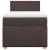 Pat box spring cu saltea, maro închis, 90x190 cm, textil GartenMobel Dekor