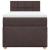 Pat box spring cu saltea, maro închis, 90x190 cm, textil GartenMobel Dekor