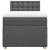 Pat box spring cu saltea, gri închis, 100x200 cm, textil GartenMobel Dekor