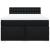 Pat box spring cu saltea, negru, 140x190 cm, textil GartenMobel Dekor